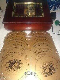 Mr. Christmas Musical Bell Symphonium Music Box W 16 Discs