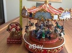 Mr. Christmas Musical Carousel (1997) &Mr. Christmas Music Ferries Wheel