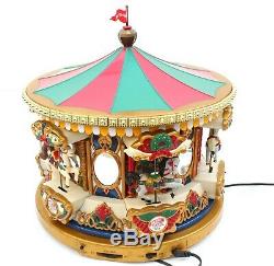 Mr Christmas Musical Merry Go Round 42 Songs Animated Musical Carousel Video