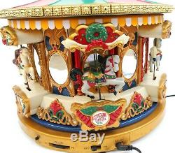 Mr Christmas Musical Merry Go Round 42 Songs Animated Musical Carousel Video