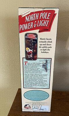 Mr. Christmas North Pole Power & Light Climbing Santa Lineman VTG 1996 RARE