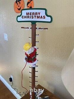 Mr. Christmas North Pole Power & Light Climbing Santa Lineman VTG 1996 RARE