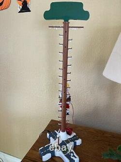 Mr. Christmas North Pole Power & Light Climbing Santa Lineman VTG 1996 RARE