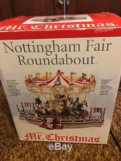 Mr Christmas Nottingham Fair Roundabout Animated Musical Carousel Music Box