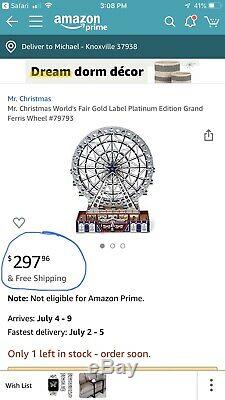 Mr. Christmas Platinum Edition Worlds Fair Ferris Wheel