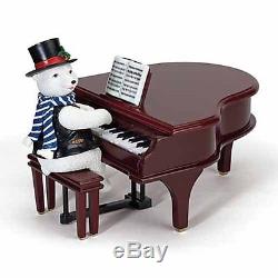 Mr. Christmas Play It Again Polar Bear WithBaby Grand Piano #78881 NIB FREE SHIP