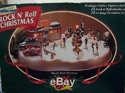 Mr. Christmas Rock N Roll Christmas Skating Rink Animated Musical Light-Up w Box