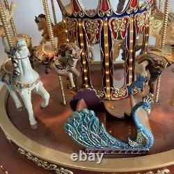 Mr. Christmas Royal Marquee Deluxe Grand Carousel Works Great -Light Sound Move