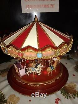 Mr Christmas Royal Marquee Grand Carousel Musical WORKS / WATCH VIDEO