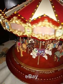Mr Christmas Royal Marquee Grand Carousel Musical WORKS / WATCH VIDEO
