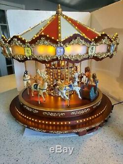 Mr Christmas Royal Marquee Worlds Fair Carousel 20 Songs Musical Animated Lights