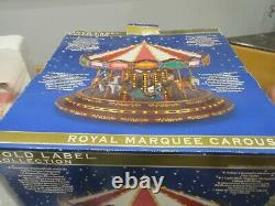 Mr Christmas Royal Marquee Worlds Fair Carousel 20 Songs Musical Lights NIB NEW
