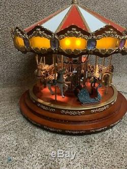 Mr Christmas Royal Marquee Worlds Fair Carousel 30 Songs Musical Animated Lights