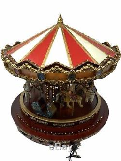 Mr Christmas Royal Marquee Worlds Fair Carousel 40 Songs Musical Animated Lights
