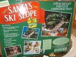 Mr Christmas SANTA'S SKI SLOPE for Christmas Tree Tested & Ready W ALL 4 Skiers