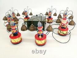 Mr Christmas Santa Marching Band Animated Brass Carols Musical Bells Vtg