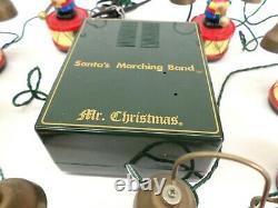 Mr Christmas Santa Marching Band Animated Brass Carols Musical Bells Vtg