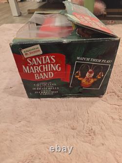 Mr. Christmas Santa's Marching Band Brass Bells Play 35 musical Carols Vtg 90s