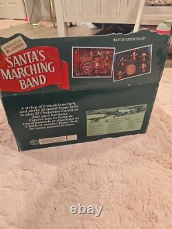 Mr. Christmas Santa's Marching Band Brass Bells Play 35 musical Carols Vtg 90s