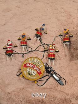 Mr. Christmas Santa's Marching Band Brass Bells Play 35 musical Carols Vtg 90s