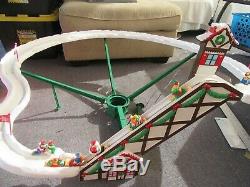 Mr Christmas Santa's Ski Slope Animated Ski Lift Works Great