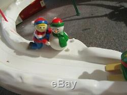 Mr Christmas Santa's Ski Slope Animated Ski Lift Works Great