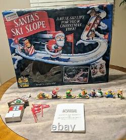 Mr. Christmas Santa's Ski Slope WORKING With BOX COMPLETE SET Vintage (1992)