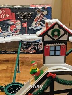 Mr. Christmas Santa's Ski Slope WORKING With BOX COMPLETE SET Vintage (1992)
