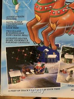 Mr. Christmas Santa's Sleigh Ride Electric Slot Car 1993 Lights Motion Track NIB