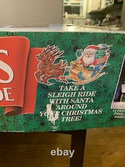 Mr. Christmas Santa's Sleigh Ride Electric Slot Car 1993 Lights Motion Track NIB