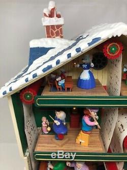 Mr Christmas Santa's Workshop Holiday Dollhouse Doll Action Musical Lights
