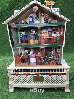 Mr Christmas Santas Workshop Holiday Dollhouse Doll Action Musical Vintage Large