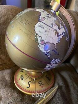 Mr Christmas Seasons Global Greetings World Talking Globe Works Gold Label Rare