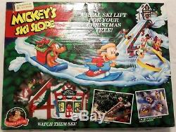 Mr Christmas Tree MICKEY SKI SLOPE Lift Animated Xmas Holiday Decor Disney Mouse