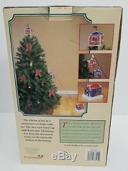 Mr Christmas Tree Vintage New Working Condition Complete Set Tin Cable Cars Rare