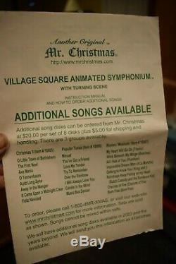 Mr Christmas VILLAGE SQUARE ANIMATED SYMPHONIUM Music Box 16 disks (720W)