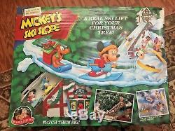 Mr. Christmas VTG Mickey's Ski Slope 1993 Box Instructions WORKS! NIB RARE
