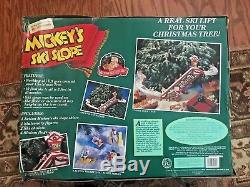 Mr. Christmas VTG Mickey's Ski Slope 1993 Box Instructions WORKS! NIB RARE