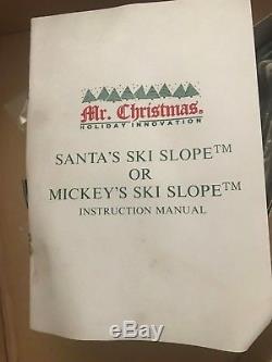 Mr. Christmas VTG Mickey's Ski Slope 1993 Box Instructions WORKS! NIB RARE