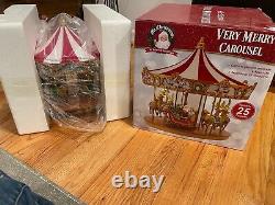 Mr. Christmas Very Merry Carousel Plays 25 Carols & Light Show New-Opened Box