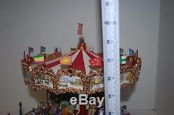 Mr. Christmas Victorian Era Flags & Murals Action/Lights Carousel Music Box