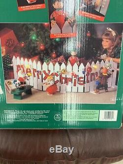 Mr Christmas Vintage Deck the Fence LARGE Animated Holiday Decoration