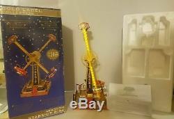 Mr Christmas WORLDS FAIR STARSHIP ROCKET RIDE Action/Lights Music Box AS IS