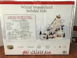 Mr Christmas Winter Wonderland Bobsled Ride Animated Christmas Village Accessory