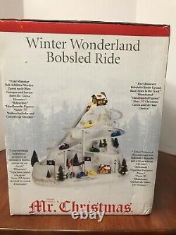 Mr Christmas Winter Wonderland Bobsled Ride Animated Christmas Village Accessory