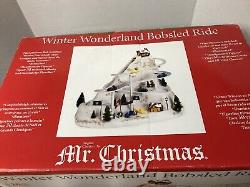 Mr Christmas Winter Wonderland Bobsled Ride Animated Christmas Village Accessory