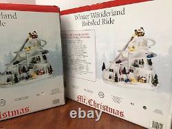 Mr Christmas Winter Wonderland Bobsled Ride Animated Christmas Village Accessory