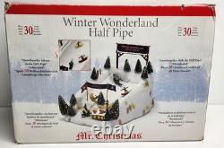 Mr. Christmas Winter Wonderland Half Pipe 2008 Animated Snowboarders, READ