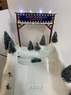 Mr Christmas Winter Wonderland Half Pipe Holiday Decor Animated Snow Music Rare