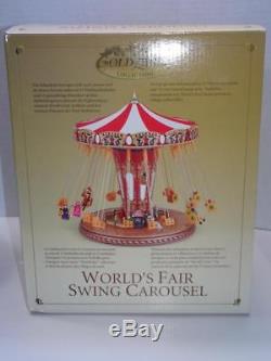 Mr Christmas World's Fair Animated Musical Swing Carousel Ride. Gold Label